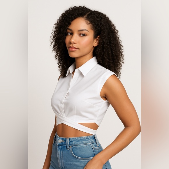 Feminine Power Wrap Top - Picture 6 of 9